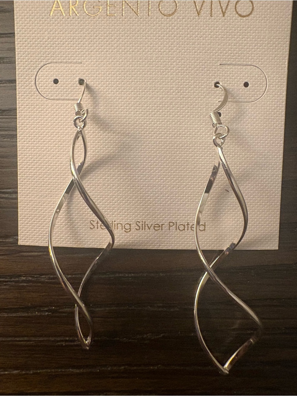 NEW Argento Vivo Silver Twisted Drop Earrings - Picture 2 of 2